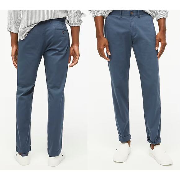 J.Crew Factory | NWOT | Straight-fit flex chino pant in Blue | Sz 33x32 - Picture 1 of 10